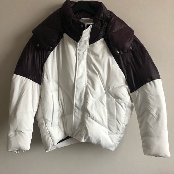 Maje Cropped Bi-color Winter Jacket - Picture 5 of 14